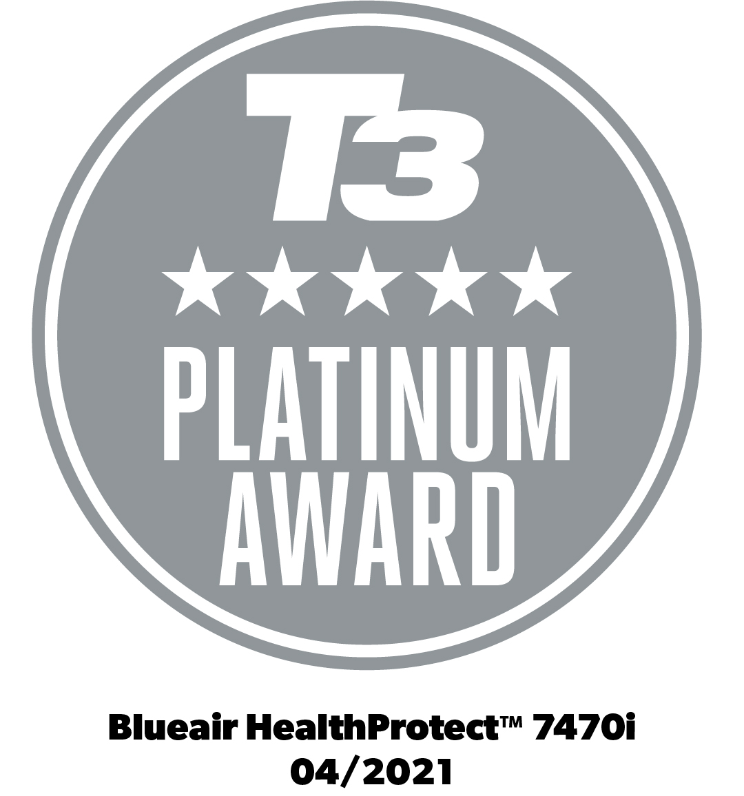 T3 har givet denne luftrenser en Platinum Award.